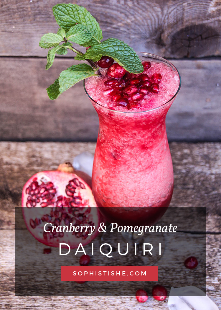 Holiday Cranberry & Pomegranate Daiquiri
