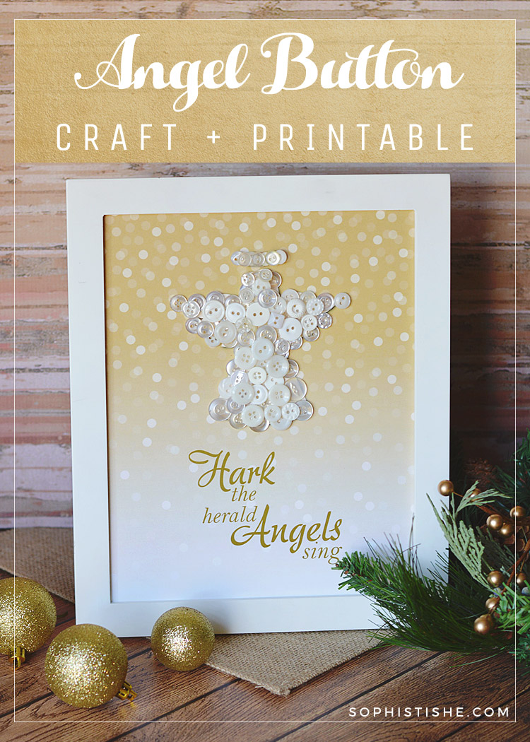 Holiday Angel Button Craft With Printable